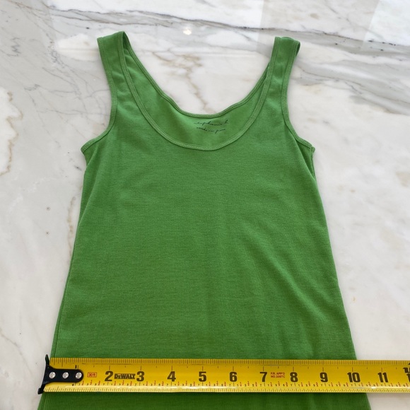 STEPHANIE B GREEN PIMA COTTON TANK TOP S NWOTS! - Picture 8 of 12